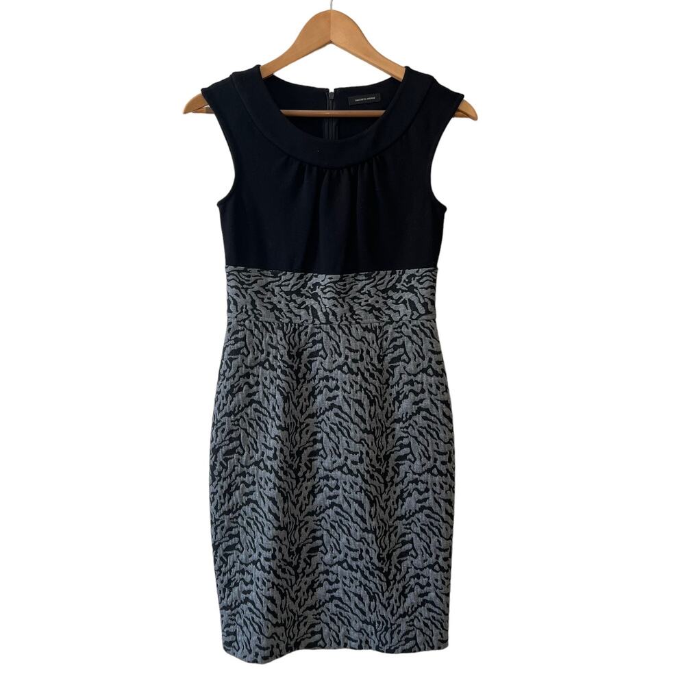 Saks Fifth Ave sleeveless jacquard print dress